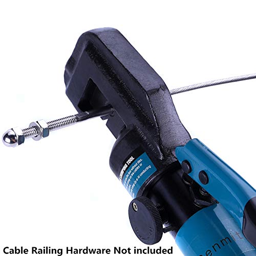 Senmit Hydraulic Cable Crimper Hand Tool for 1/8, 3/16 Stainless Steel Cable Railing Fittings - Wire Swaging Tool - Included Cable Cutter - Thumbnail 2