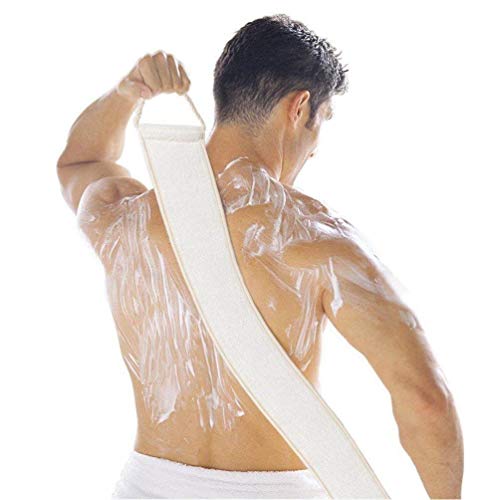 2 Pack Exfoliating Long Loofah Sponge Back Scrubber for Shower, Luffa Back Sponge for Women and Men