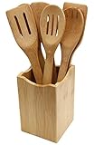 Oliva Italiana 7 Pc. Bamboo Kitchen Utensil Set Eco-Friendly, 100% Organic bamboo, Professional-Grade, with ergonomic handle. Please that gourmet in your life with the best utensil on the market.