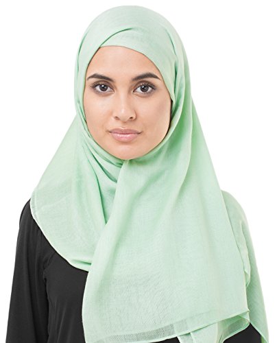 Inessence cameo green viscose woven scarf women girls w…