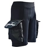 Layatone Men's Black 3mm Neoprene Scuba Diving Shorts With Pocket Surfing Wetsuit Pants