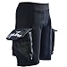 Layatone Men's Black 3mm Neoprene Scuba Diving Shorts With Pocket Surfing Wetsuit Pants