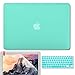 GMYLE MacBook Air 13 Inch Case A1466 A1369 Old Version 2010 2017, Screen Protector, Keyboard Cover 3 in 1 Set (Teal Mint)