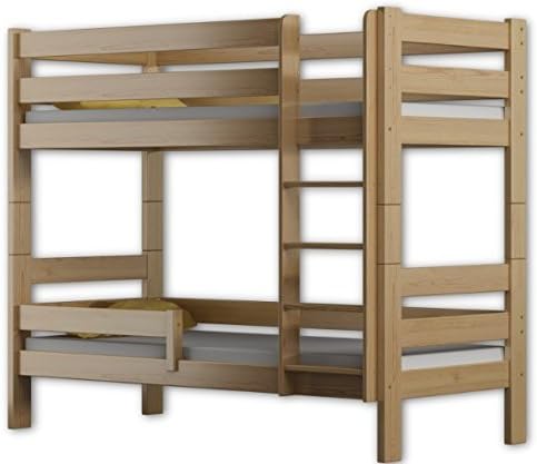 Bunk Bed Sophie, two sleeper, pine wood bed frame 180x80 (Pine)