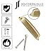 Southern Hills Brushed Brass Cup Pulls - 5 inch Screw Spacing - Pack of 5, Kitchen Drawer Pulls - Drawer Bin Handles, Satin Brass Kitchen Cabinet Hardware SHKM004-BRS-5