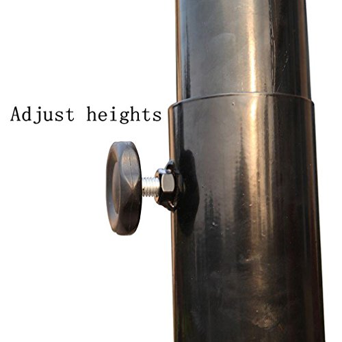 KLB Sport Portable Height Adjustable Basketball Hoop System Stand w/Wheels, 43 Inch Backboard