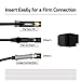 FIRBELY Digital Toslink Cable Optical Audio Cable-S/PDIF Fiber Optic with Metal Connectors Braided Jacket Black Cable for Sound Bar/TV Speakers 8 feet