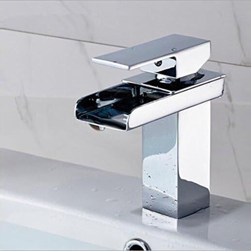 DaeA Tap, Bathroom Basin Faucet European Style Fashion Waterfall Tap Hot Cold Mixer Tap Basin Sink Mixer Tap Plating Wear-Resistant Rust,Faucet