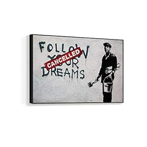 Framed for Living Room Bedroom Banksy Theme for