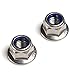FullerKreg (Pack of 10) M8 x 1.25 DIN 6926 Hex Flange Nylon Insert Lock Nuts, 18-8 Stainless Steel 304, Bright Finish