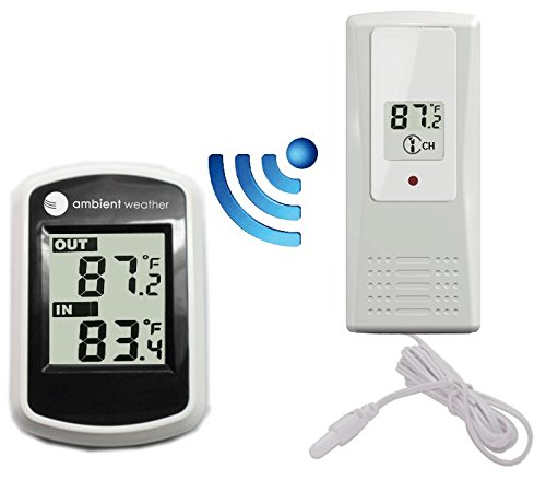Ambient Weather WS-41 Wireless Thermometer with Indoor Temperature and Probe