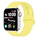 MOOLLY for Watch Band 42mm 44mm, Soft Silicone Watch Strap Replacement Sport Band Compatible with Watch Band Series 5 Series 4 Series 3 Series 2 Series 1 Sport & Edition (42mm 44mm S/M, Pollen Yellow)
