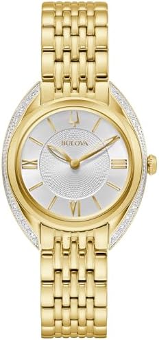 Amazon.com: Bulova Ladies' Crystal Octava Gold Stainless Steel 3