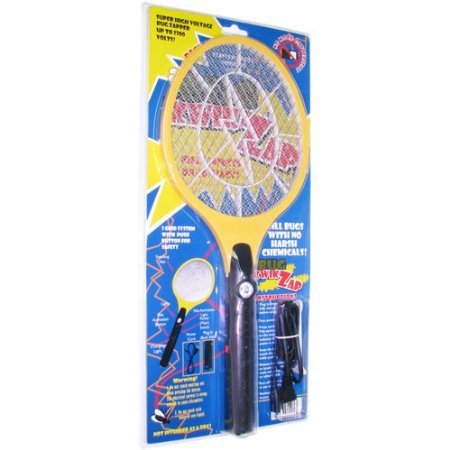 BugKwikZap YBUGZP010 Black-Tail Rechargeable Bug Zapper Electric Fly Swatter, 1-Pack