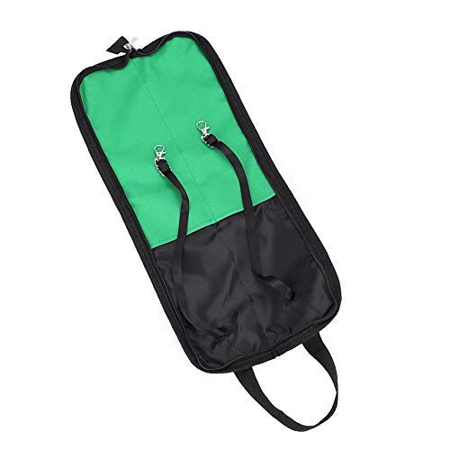 Drfeify Drum Stick Bag, Portable Drum Stick Storage Hanging Bag Drumstick Handbag Holder with Handle(Green)