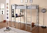 DHP Adobe Loft Bed, Silver, Full
