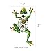 LIFFY Metal Frog Wall Art - Frog Outdoor Wall Decor - Garden Frog Decor for Patio Fence, Pretty Gift Idea - 12inch