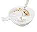 MAXFASHION Med White Anti-Soggy Cereal Bowl With Ergonomics Handle Design 'n Grip