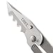 CRKT Niad Titanium Climber's Knife Folding Pocket Knife, Serrated Edge, Veff Flat Top Serrations, Carabineer Loop 2406