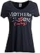 Ann Arbor T-shirt Co. Mother of Dragons (er, Sons - Same Thing) | Funny Mommy Ladies' V-Neck T-Shirt - XX-Large - Heather Black