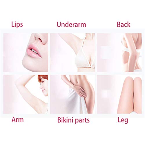 Transer Permanent Hair Removal Device for Women and Men Home Use Hair Removal System for Face Underarm, Bikini Area, Arms, Legs, Chest, Back and Atomach, Compact Hair Removal Epilator (White)