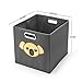 Avinee Foldable Fabric Storage Cube Basket Bins Boxes Closet Organizer with Built-in Chrome Handles, Set of 2
