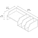 Bush Furniture Key West Desktop Organizer in Bing Cherry
