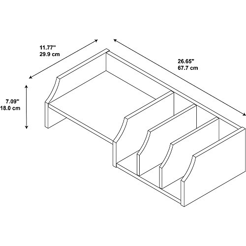 Bush Furniture Key West Desktop Organizer in Washed Gray Pricepulse