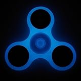 SMAZ LIFE Anti-Anxiety Fidget Spinner Toy Helps Focusings EDC Focus Toy for Kids & Adults - Best Stress Reducer Relieves ADHD Anxiety and Boredom Super Fluorescent Blue