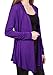 [DRSKIN] Women's Open - Front Long Sleeve Knit Cardigan (2XL, Purple)