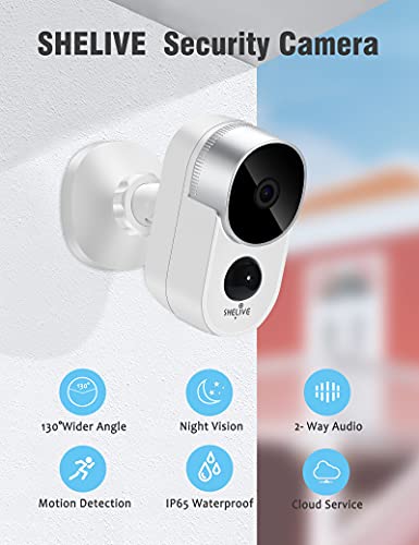SHELIVE Security Camera Outdoor, Wireless Home Surveillance Camera