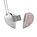 KOOTION Heart-Shape Pendant USB Flash Drive, USB 2.0 Memory Stick with Necklace, Thumb Drive for Photos & Videos, 32G, Pink