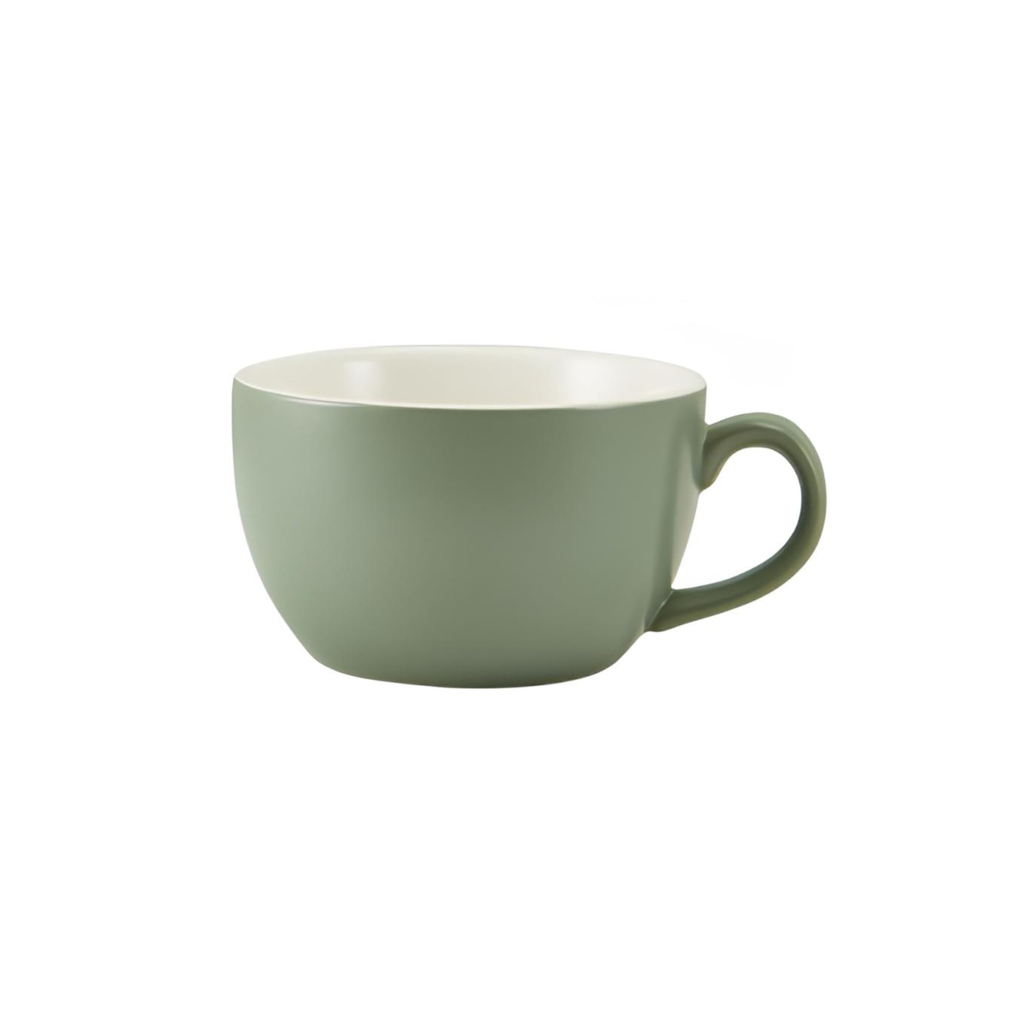 Genware Porcelain Matt Sage Bowl Shaped Cup 250ml / 8.75oz, 322125MSG, Pack of 6