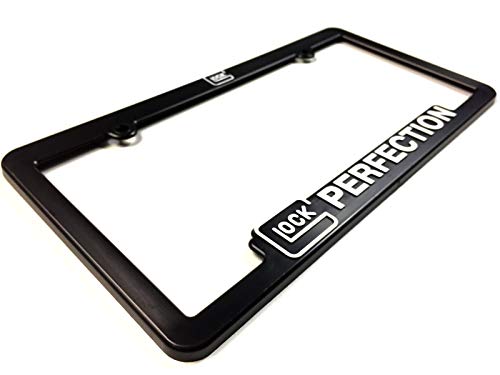 Glock License Plate Frame 3d Raised Letter Black Frame White Glock Perfection Car Truck License Plate Frames Trilliumaddis Auto Parts And Vehicles