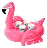 Z11 Flamingo Drink Holder Pool Float, Inflatable Floating Coasters-Best Pool Party, 2 Piece