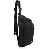 Everest Sling Messenger Bag Sling Backpack, Black