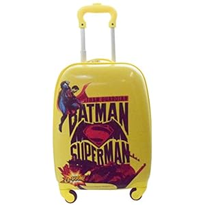 Texas USA 17 inch Kids Batman Vs Superman Printed Polycarbonate 4 Wheel Troll.