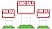 Sam's Signs 3-Pack Yard Sale Sign Kit - Double Sided Red Property Signs with Directional Arrows - 18