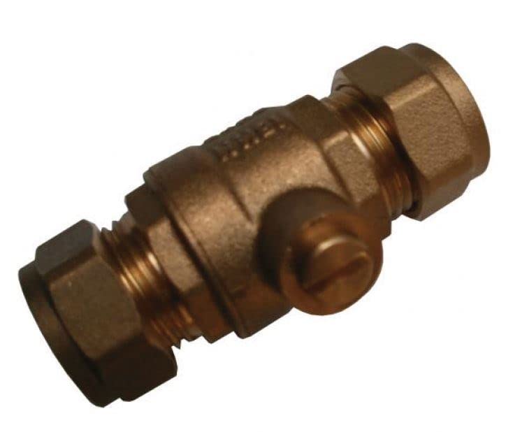 15mm Full Bore Brass Isolation Valve - Bag of 2