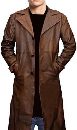 ABz Leathers Batman V Superman Dawn Of Justice Nightmare Trench Coat (XS, Brown)