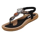 Bohemian Sandals,Boomboom 2019 Women's Bohemian Beaded Ankle Strap Sandal