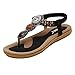 Bohemian Sandals,Boomboom 2019 Women's Bohemian Beaded Ankle Strap Sandal