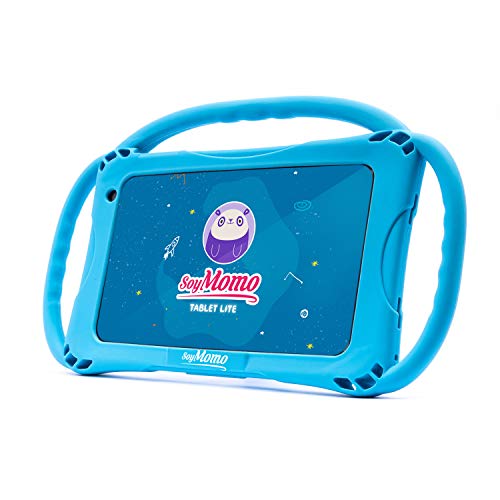 SoyMomo-Tablet-Lite-Tablet-para-ninos-con-Control-Parental-Deteccion-de-Contenido-Peligroso-Pantalla-7-Pulgadas-16-GB-Almacenamiento-2-GB-RAM-Camara-con-Funda-de-Silicona-Azul