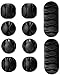Bluegogo Cable Clips - Self-Adhesive Desk Cable Organizer, Durable Cord Management, Wire Holder, Wire Management, Black(10 Pack)