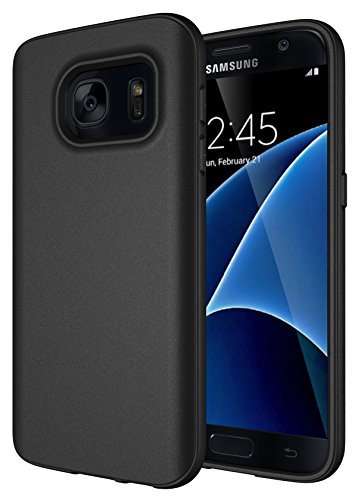 Samsung Galaxy S7 Case, Diztronic Full Matte Flexible TPU Series, Slim-Fit Soft Touch Flexible GS7 Phone Cover - Full Matte Black