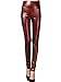 Simplicity Women's Sexy High-Waist Leather Skinny Leggings