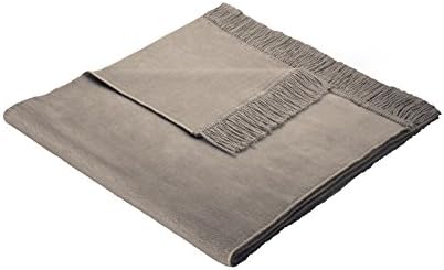 Bocasa Biederlack 50 x 200 cm Cotton Cover Blanket Throw, Hazelnut Brown