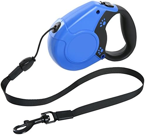 SAWMONG Retractable Dog Leash, 16.4 Ft Dog Walking Leash, One Button Brake &amp; Lock，No Tangle for Small or Medium Dogs Up to 45 lbs