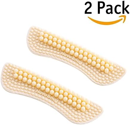 MOCOO Heel Liner Cushions Silica Gel Heel Insoles 4D Grip Heeled Pads, 2 Pairs Beige ( Ultra Thin ) HL02C