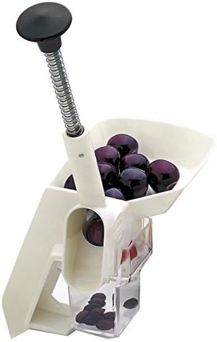 Norpro Deluxe Cherry Olive Pitter Stoner Seed Remover with Automatic Feed by Pitters